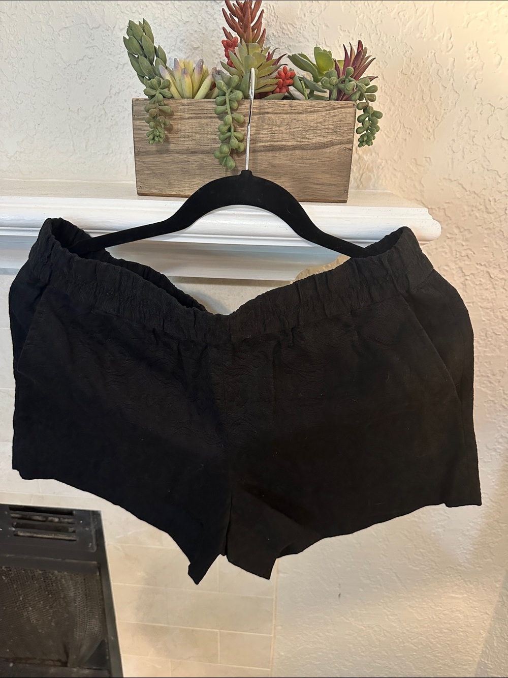 J. Crew Black Jacquard Elastic-Waist Shorts NWT